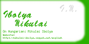 ibolya mikulai business card